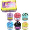 Festive Fluffy Slime Kit, Colored Clay  Crystal Glue with Foam, DIY Craft Supplies for Decompression and Holiday Gift Presents