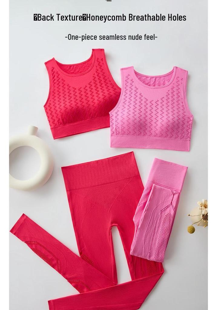 Women's Seamless Sports Set: Shockproof, Sweat-Wicking, Breathable, High-Elasticity Yoga & Fitness Underwear