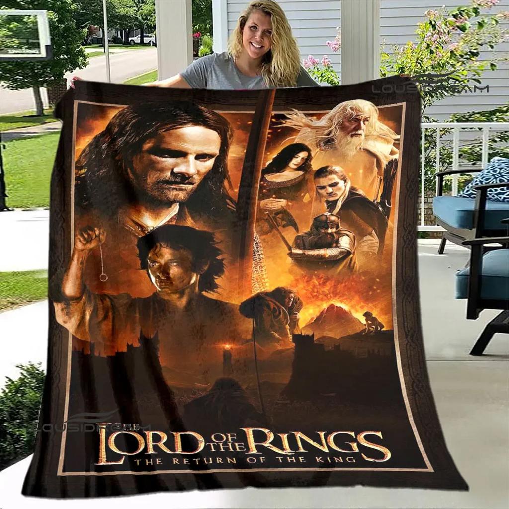 L-Lord of the Rings Printed blanket Flannel Warm Blanket Soft Comfortable Blanket Home Travel Blanket bed linings Birthday Gift