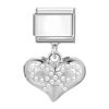 New Bow Crown Butterfly Heart Key Cherry Pendant Italian Charm Link Stainless Steel Fit 9MM Bracelet Women Men DIY Making Gifts
