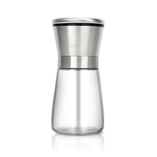 1/2Pcs Pepper Grinder Visible Transparent Glass Ceramic Core Manual Grinder Sea Salt Powder Grinder Seasoning Bottle Jar