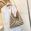 Large capacity hollow bag women's summer new shoulder woven straw bag seaside vacation beach bag