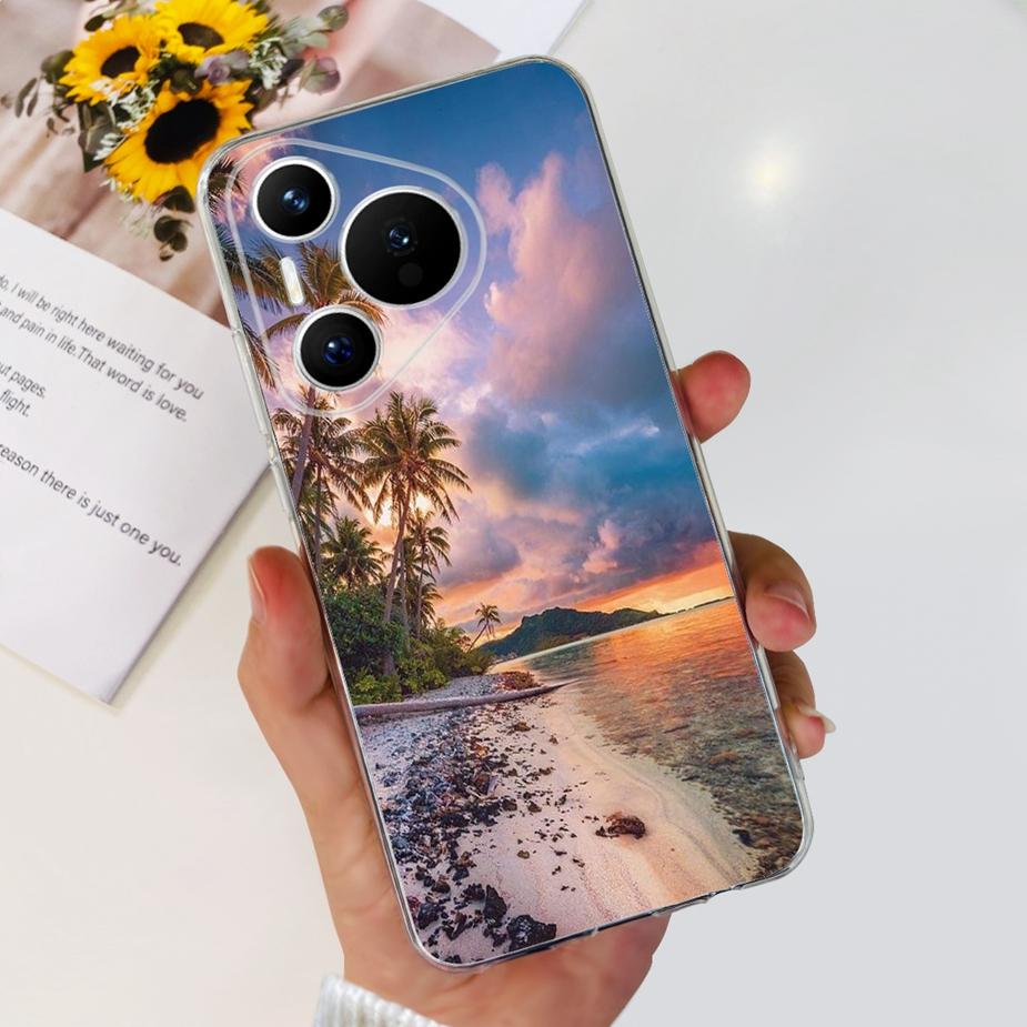 For Huawei Pura 70 Pro Plus Case Stylish Painted Cover Clear Silicone Phone Cases For Huawei Pura 70 Pro Pura70 Pro+ Soft Fundas