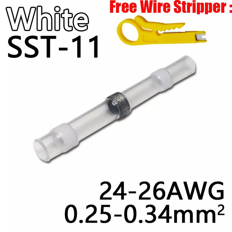 Solder Seal Heat Shrink Waterproof Butt Wire Connectors Terminals Electrical Copper with A Soldering Sleeve Bullet Connector