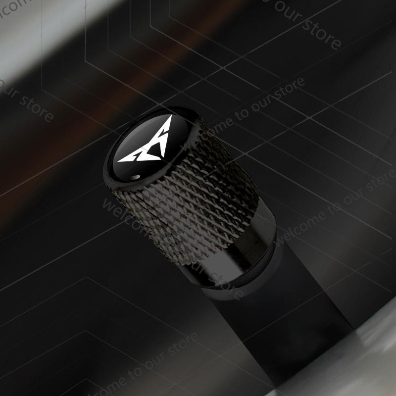 4 Stück/Set Für Ibiza Leon ATECA Tavascan Arona Born Ateca Tarraco Terramar LOGO Abzeichen Auto Rad Reifen Ventilkappen Reifenventilschäfte