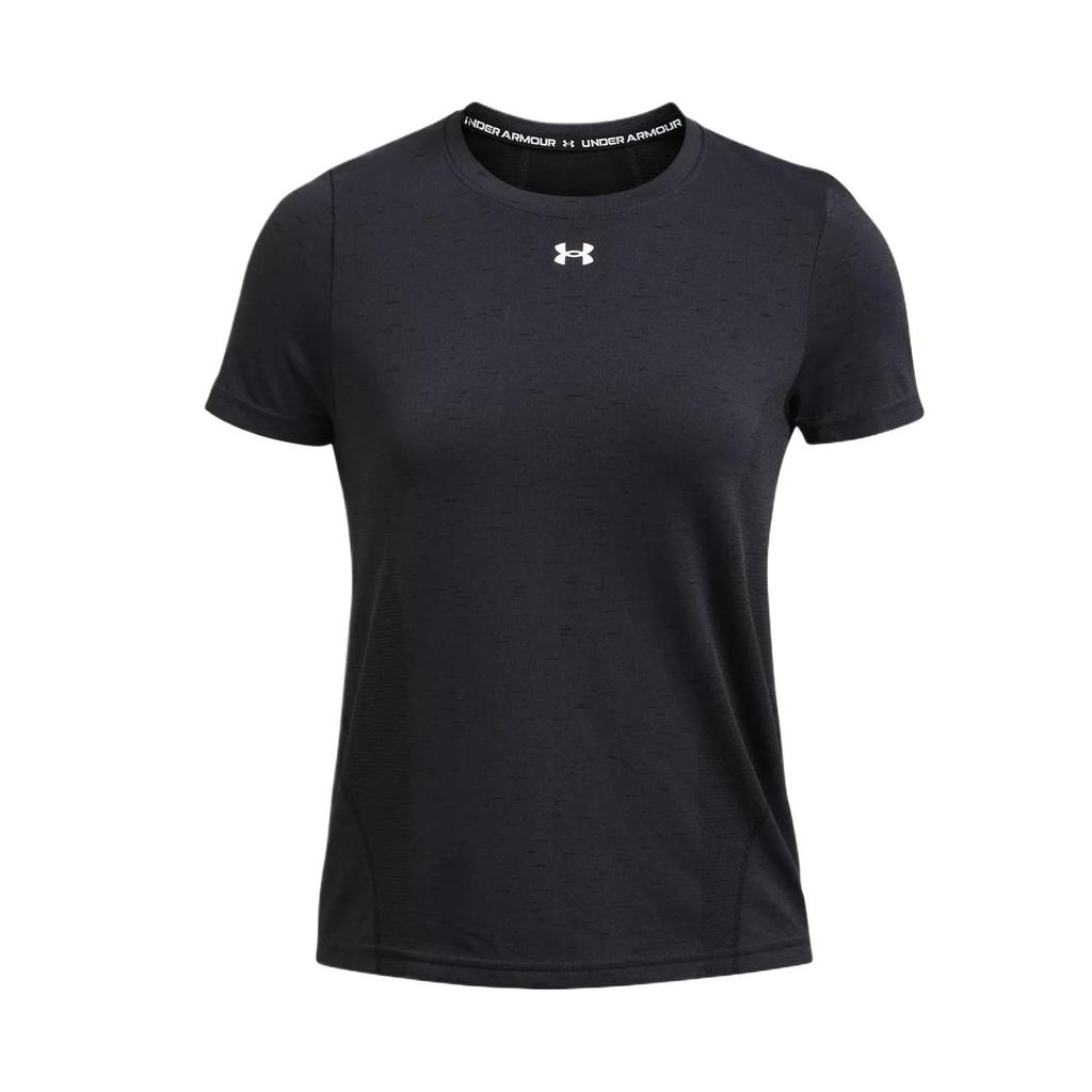 Under Armour Vanish Seamless Solid Loose Short Sleeve Moisture Wicking T-Shirt Women Tops Black 1384406-001