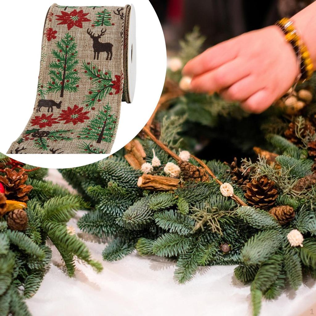 Christmas Ribbon for Craft Projects And Gift Wrapping 50 Yards 2.5 Inch