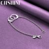 CHSHINE Fine 925 Sterling Silver Handcuffs Bracelet For Women Lovers Wedding Fashion Charm Jewelry