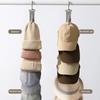 Wardrobe Hat Rack Hanging Rope Hat Storage Clips Hat Organizer Display for Baseball Caps Hat Hanger for Closet Door and Bedroom