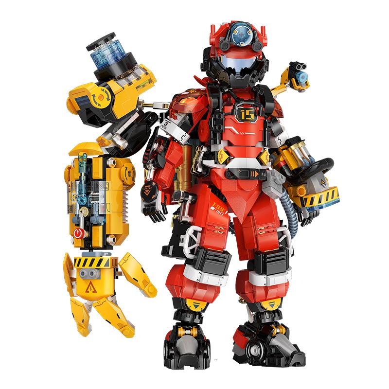 

IBLOCK Пожарный Меха Конструктор: Спасатель Герой Фигурка Сборная Игрушка Official Store Shipping