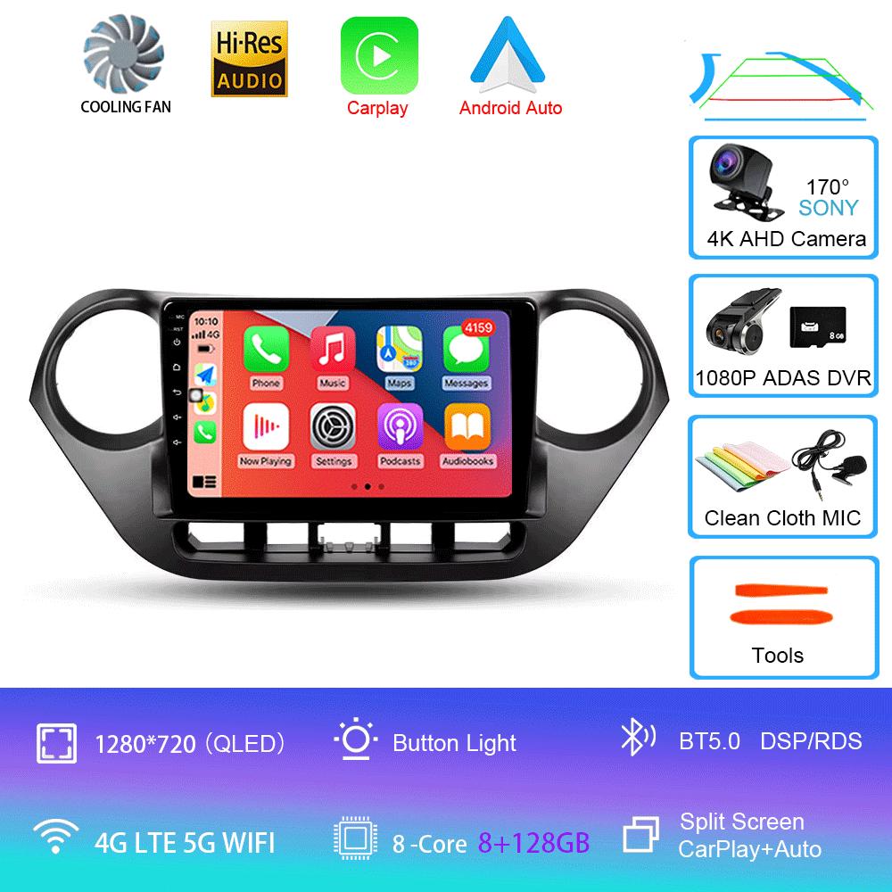 Car Radio Android 14 Carplay Auto Multimedia Player For Hyundai I10 2013 - 2018 Navigation Autoradio GPS Stereo 2din Head Unit