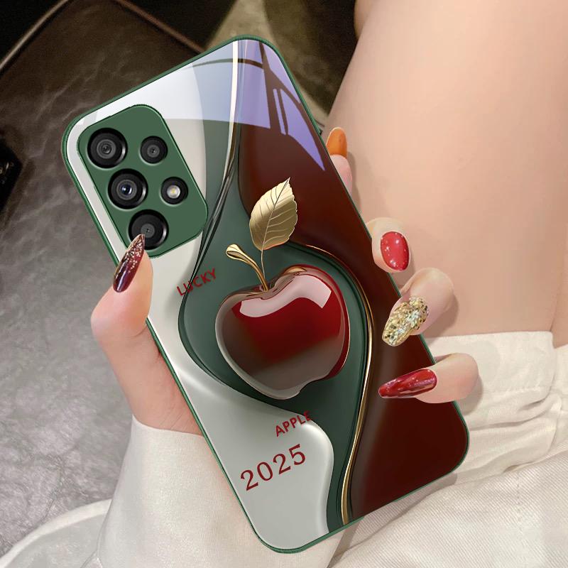 Oil Painting Of Applesr For Samsung Galaxy S10 4G S20 11E 30 S21 21 22 S24 Fe Pro S23 S25 Ultra 5G S9 Tempered Glass Phone Case