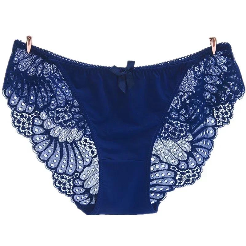 Hot Fashion Women Underwear Sexy Lace Transparent Low Waist Hollow T Back Panties Lady Briefs Big Size M-3XL Panties