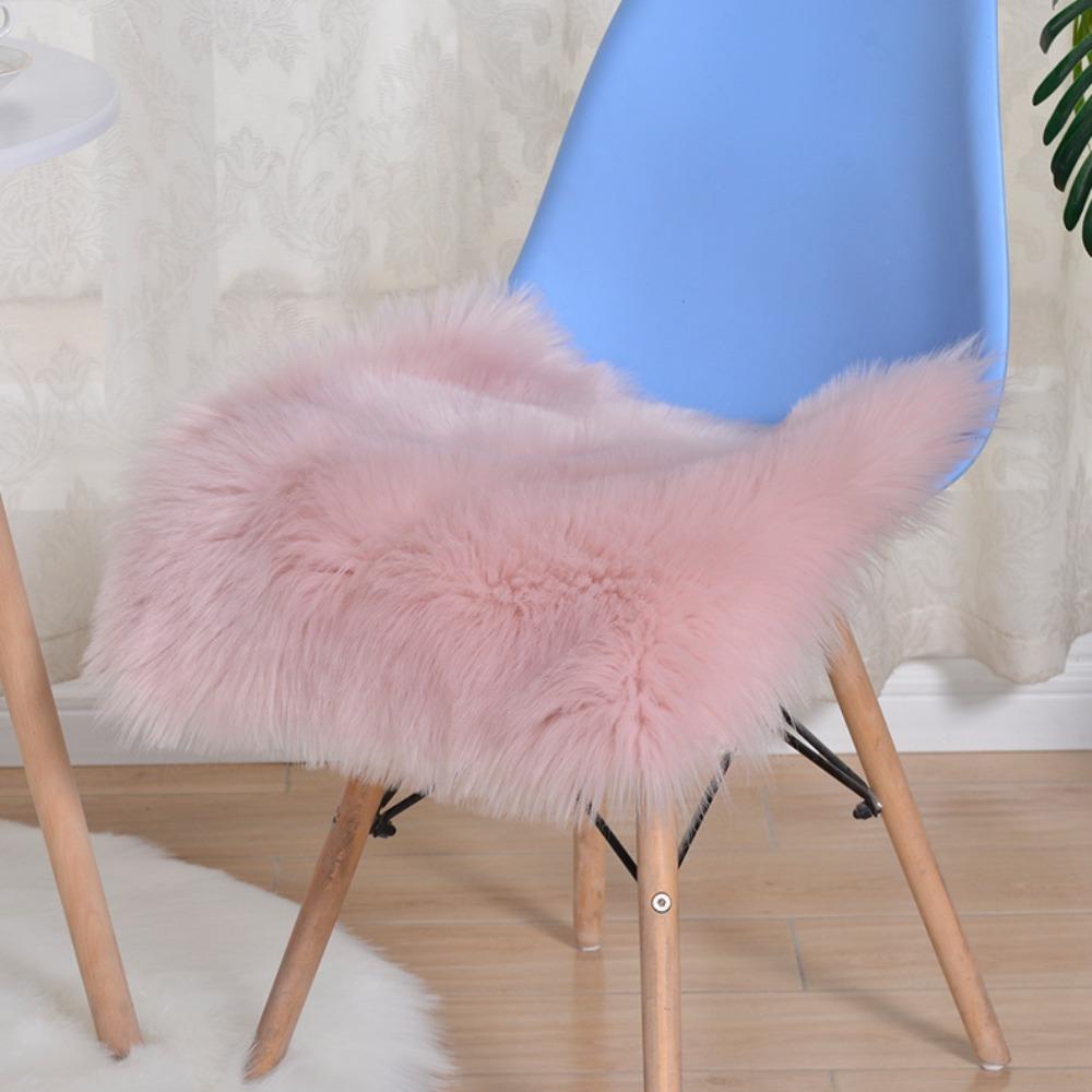 Home Decor Non Slip Plush Seat Pads Square Thickened Plush Cushion Breathable Warm Chair Pad Home