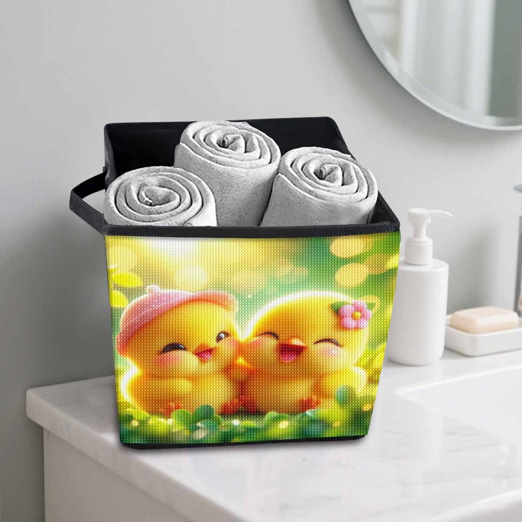 A Happy Little Duck 5D Diamond Painting Storage Basket Full Round Drill Mosaic Diamond Embroidery Cross Stitch Kits Home Decor Home Decor