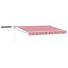 Electric Retractable Awning Red and White 3 X 2.5 M
