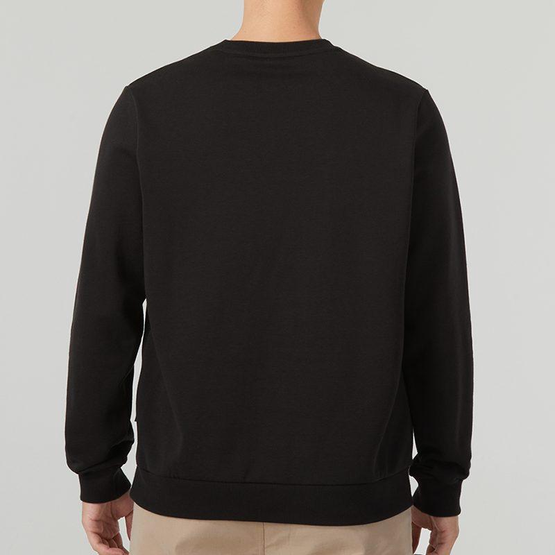 PUMA Sports Life Collection Brand Logo Pattern Fleece Lined Sweatshirt Men's Black 680140-01