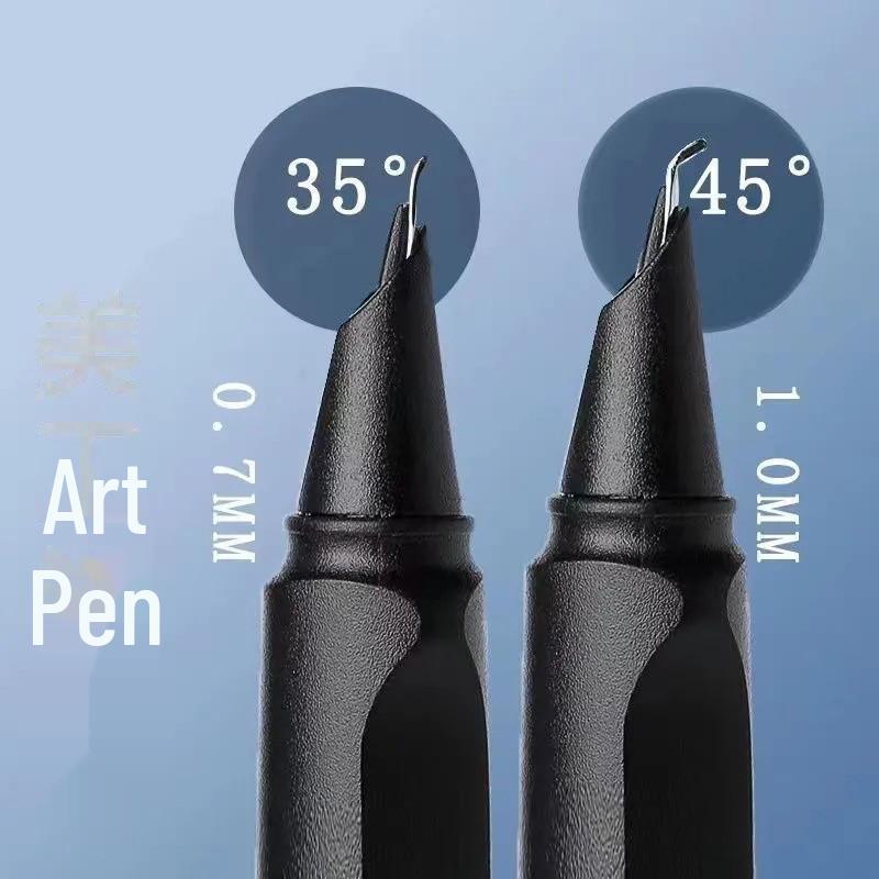 Zhengzi Student Fountain Pen - Iridium Gold 0.5mm Nib, 0.38mm Replaceable Ink Capsule, Steel Construction