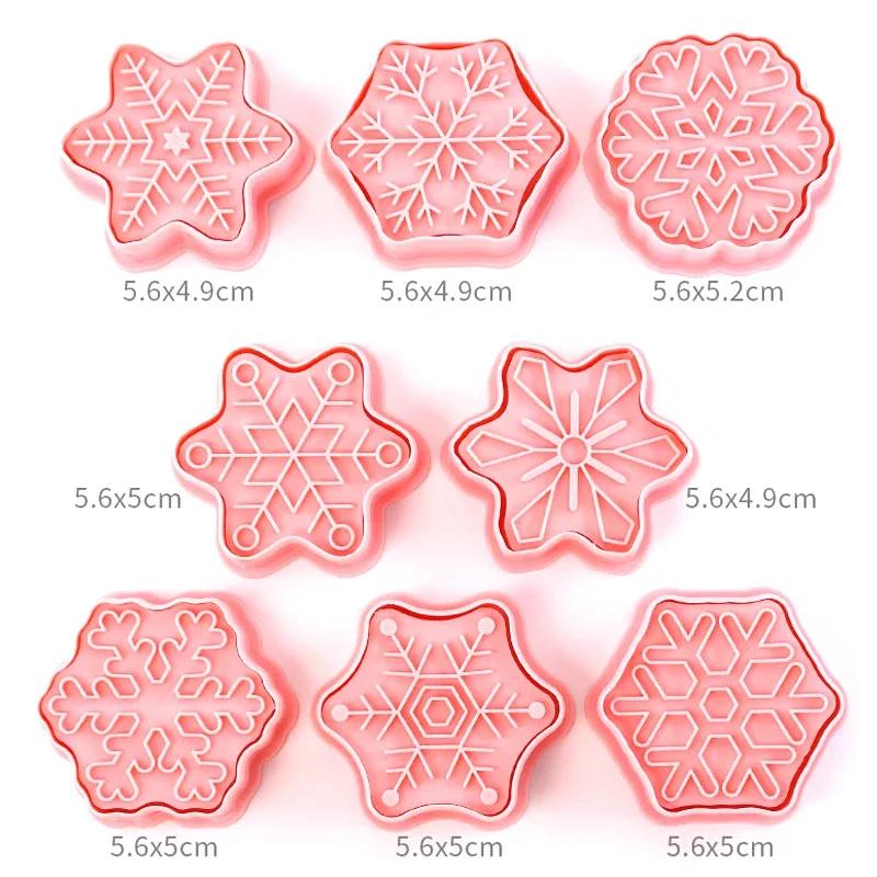 8Pcs Halloween Cookie Cutters 3D Pumpkin Ghost Skull Pressable Biscuit Mold Cookie Stamp Cake Decorating Tool Baking Accessories