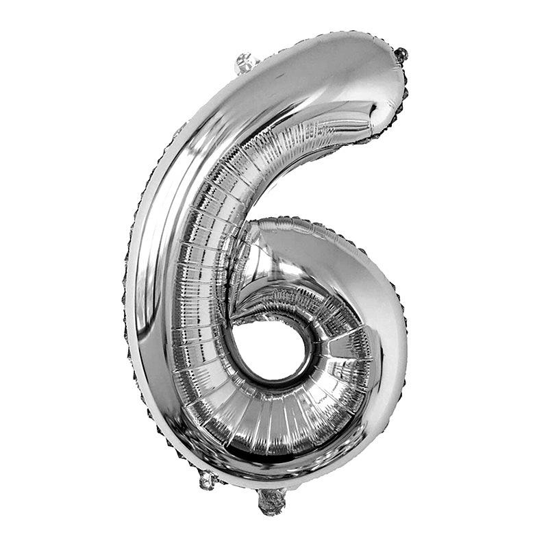 32-inch Gradient Gold/Silver/Rose Gold Number Foil Balloon (US Version)