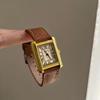 Retro Square Leather Strap Women's Fashion Quartz Watch