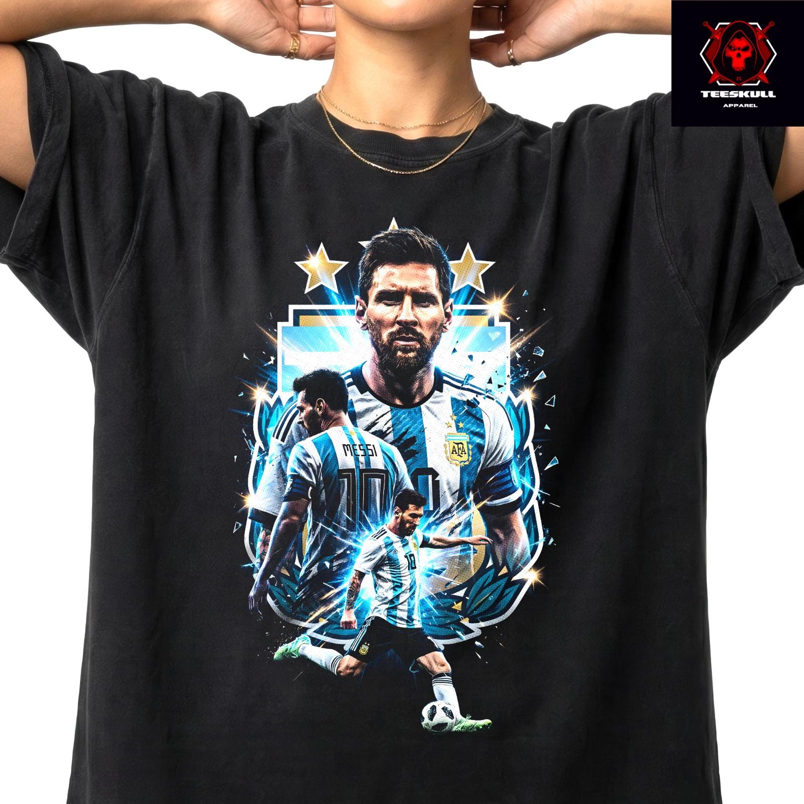 Lionel Messi World Cup Argentina Football Legends Unisex Premium T-Shirt XL