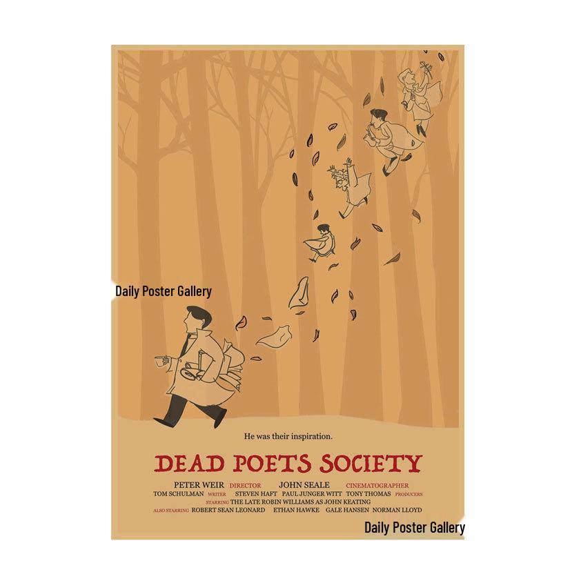 

Dead Poets Society Retro Wall Art: Bar & Cafe Decor Poster 29.7X42cm (A3 size)