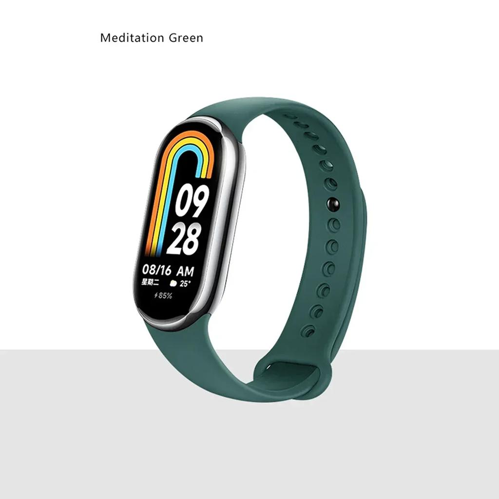 Silicone Strap for Xiaomi Mi Band 9 8 Strap NFC Sports Rubber Bracelet Wristband Pulseira Correa Smart for Mi Band 8/9 Accessory
