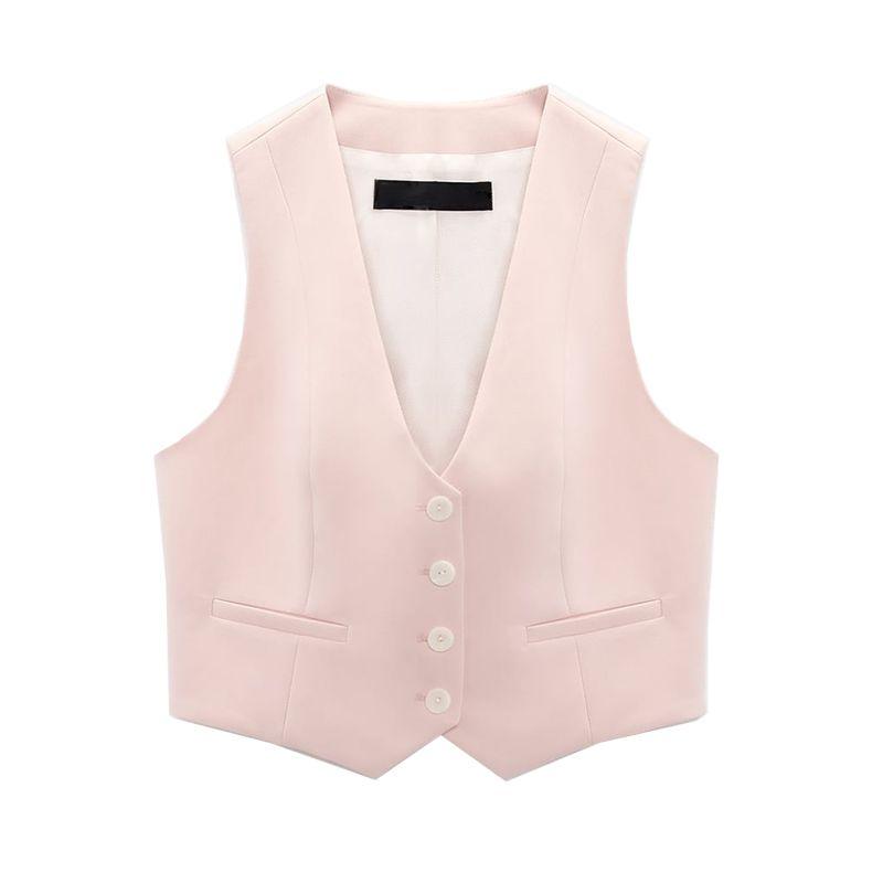 Spring New Arrival High Waist Loose Pants Pants 2955888 Sleeveless V Neck Short Vest 2966888