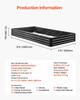 Metal Raised Garden Bed, 2.4 X 1.2 X 0.3 M Outdoor Galvalume Planter Garden Box, Open Bottom Design, Large Planter Raised Bed for Growing Vegetables,