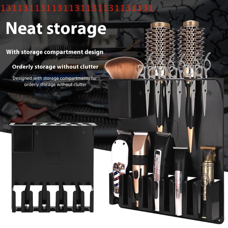 Suport electric de perete pentru mașină de tuns părul, suport pentru mașină de tuns părul, suport pentru aparat de ras, montat, uscător de păr, cutie de depozitare pentru frizerie, instrument practic de salon