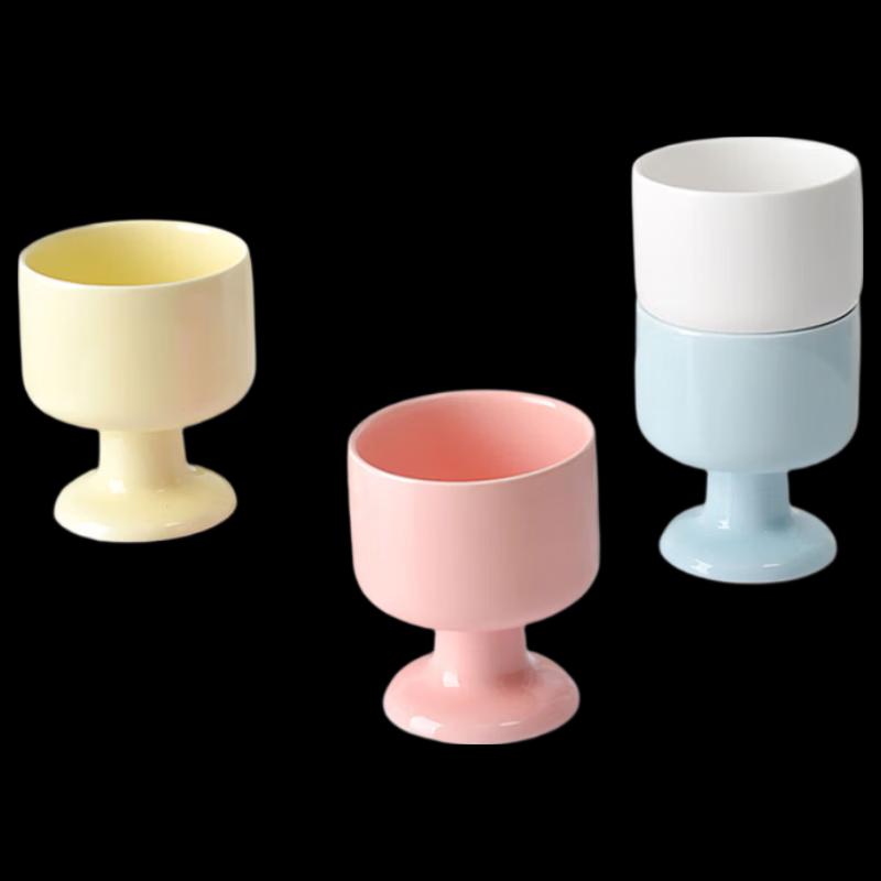 Aesthetic Ceramic Stemmed Cup