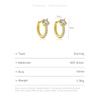 ANDYWEN 925 Sterling Silver Hoop Earrings Ladies Earrings Irregular Cubic Zirconia Earrings Fine Jewelry Gifts