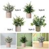 Artificial Plant Small Potted Faux Greenery Lifelike Plastic Plant for Housewarming Indoor Garden Office Bedroom