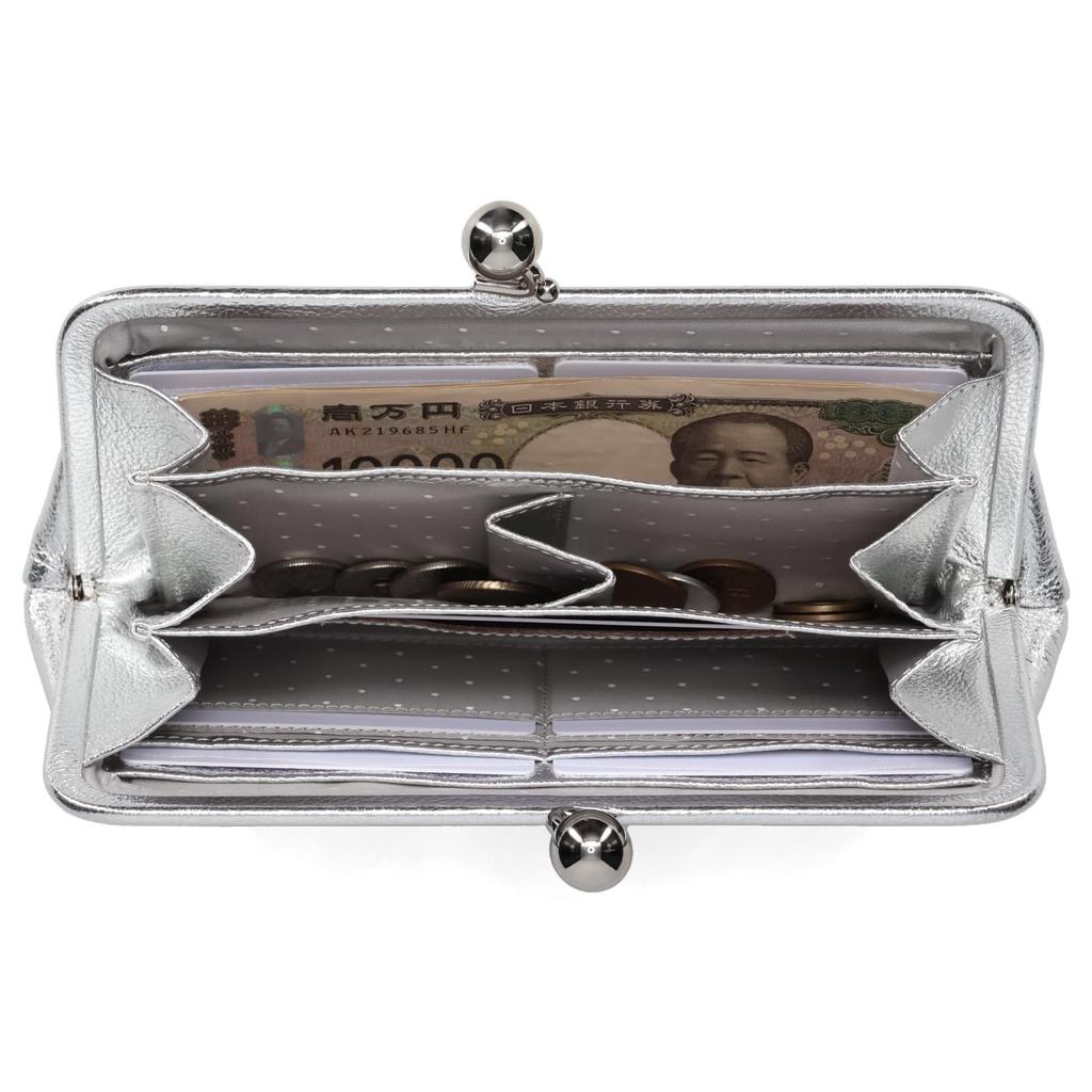Lange Brieftasche mit Mehrfach-Nietenverschluss