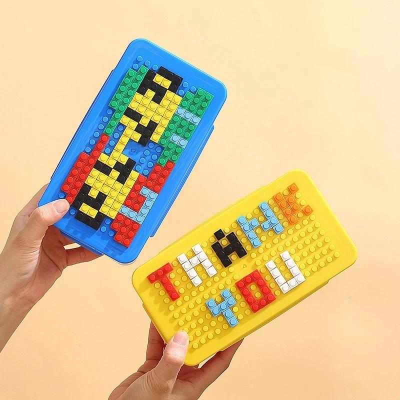 Building Block Lunch Box Color Building Blocks Splicing Sealed Lunch Box Fruit Salad Bento Box Food Storage Containers VIE LENTE