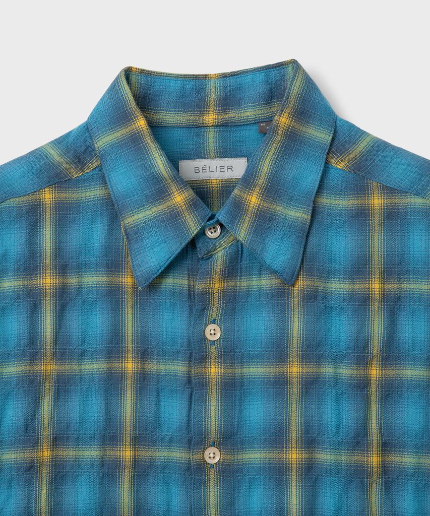 Bellie Breeze Chico Shirt - Blue Ombre Check