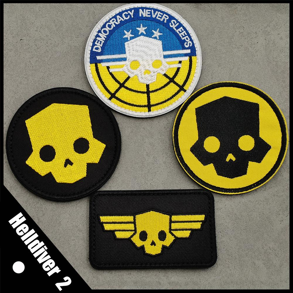 HELL DIVERS 2 Gestickter Taucher Klettverschluss Patch Abzeichen