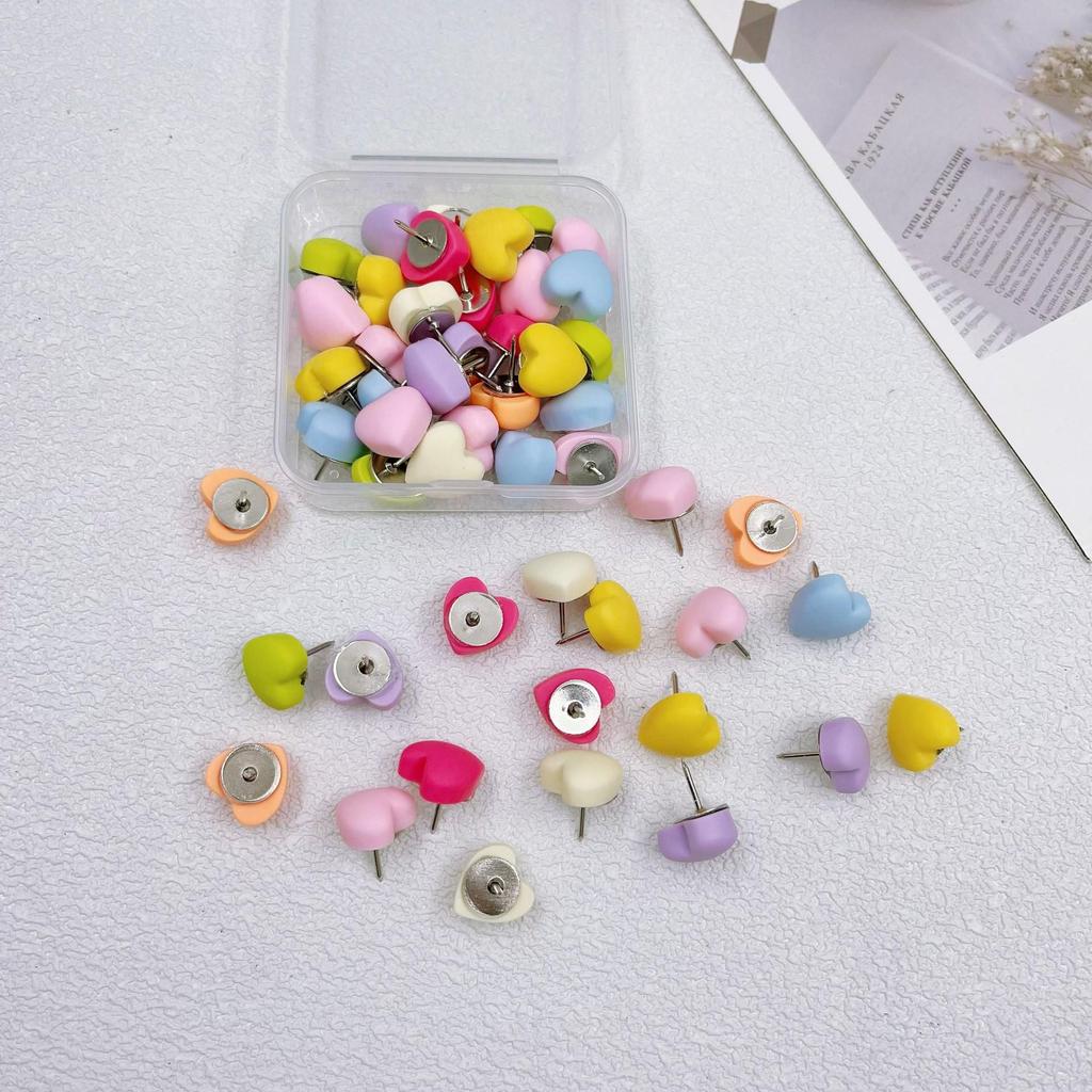 Colorful Heart Macaron Pushpins for Photo Walls and Message Boards