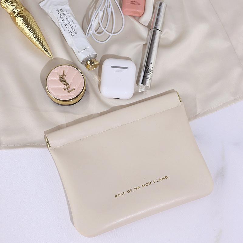 Waterproof Extra Large Portable Makeup & Data Cable Storage Bag with Snap Button
