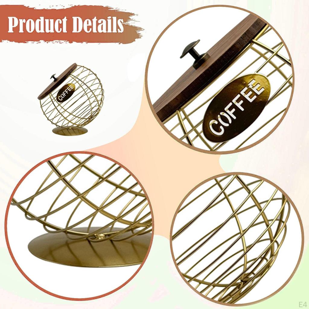 Coffee Capsule Holder, Desktop Container for Cafes, Hotels, Large Capacity, Counter Decoration,