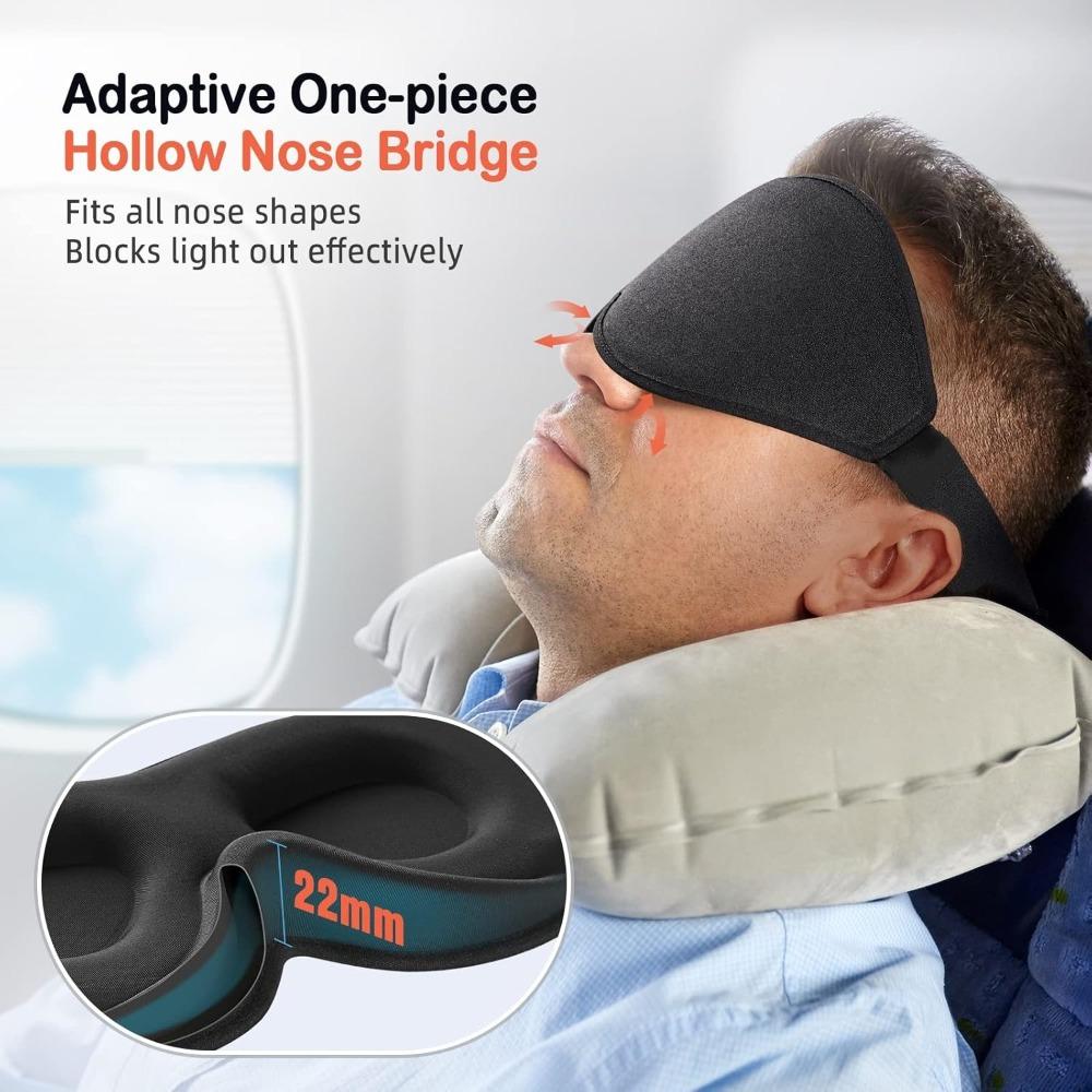 3D Sleep Mask Sleeping Aid Blindfold Block Out Light Portable Soft Memory Foam Face Mask Eyeshade Comfort Three Dimension Design