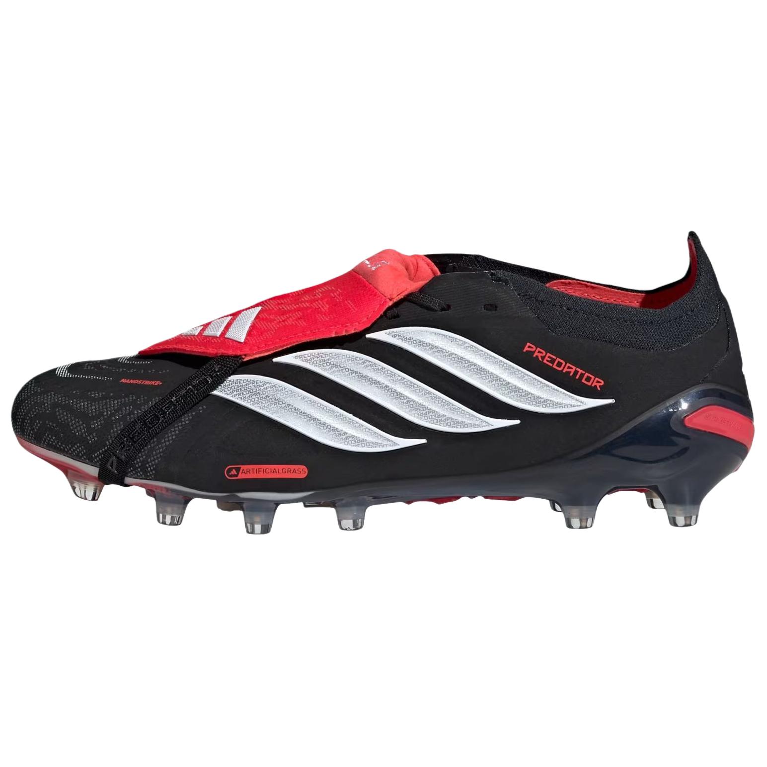 adidas Predator Elite Складной язычок AG Черный Core Белый Cloud Белый Яркий Красный Унисекс Кроссовки KI6296 40
