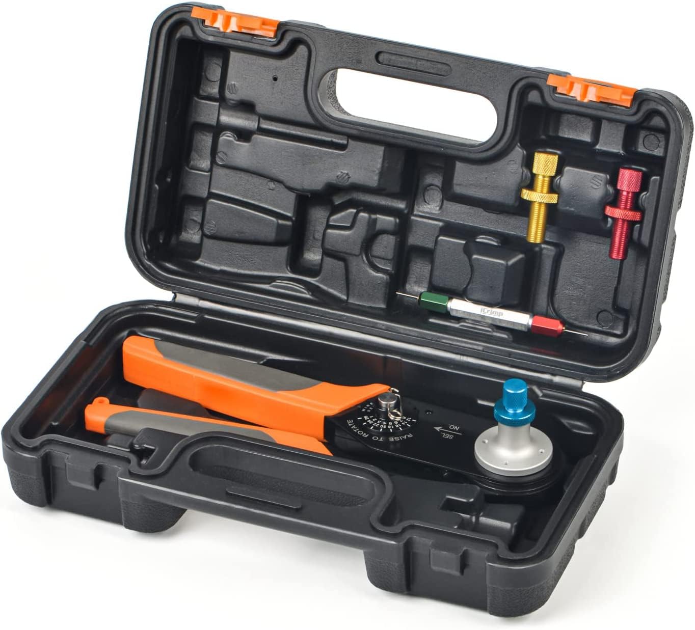 

IWISS Crimping Tool for Socket Contacts and Contact MIL to 4-Indent Pins, Standard, DT, DTM, DTP, 0.12 3.5 sq, M22520/1-01 (HD-2612D+G20) чёрный