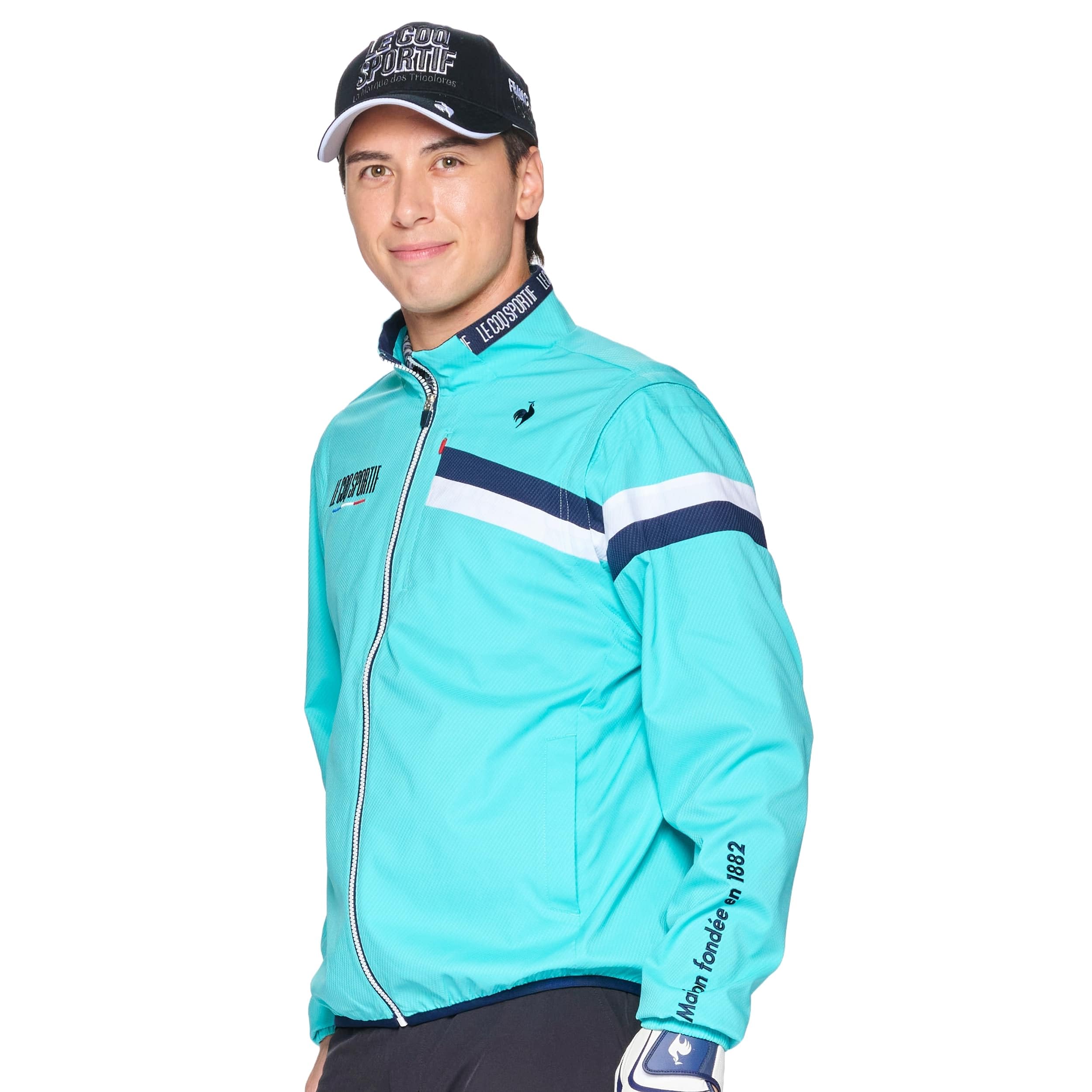 

Coq Sportif Блузон с молнией по всей длине, водоотталкивающие эластичные рукава, съемные, 2WAY Golf LG5SWB00M EM00 L [Le Golf] Мужская (Изумруд)