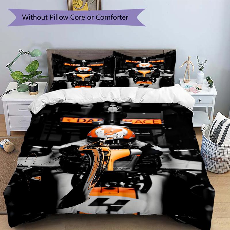 3pcs Duvet Cover Set (1*Duvet Cover + 2*Pillowcase, Without Core), F1 Racing Driver Print Bedding Set, Bedroom Decor, All‑Season, Gift
