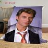 Rock Legend Johnny: Fire Music blanket Home Decor Suitable for all seasons Machine washable Nap Blanket Digital printing