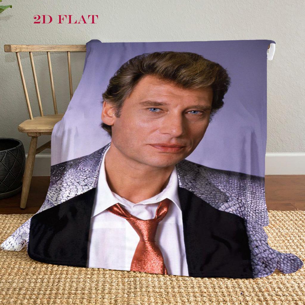 Rock Legend Johnny: Fire Music blanket Home Decor Suitable for all seasons Machine washable Nap Blanket Digital printing