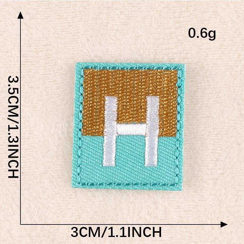 Duoku English Alphabet Cloth Sticker Computer Embroidery Label Small Patch Clothing Textile Accessories Embroidery Sticker