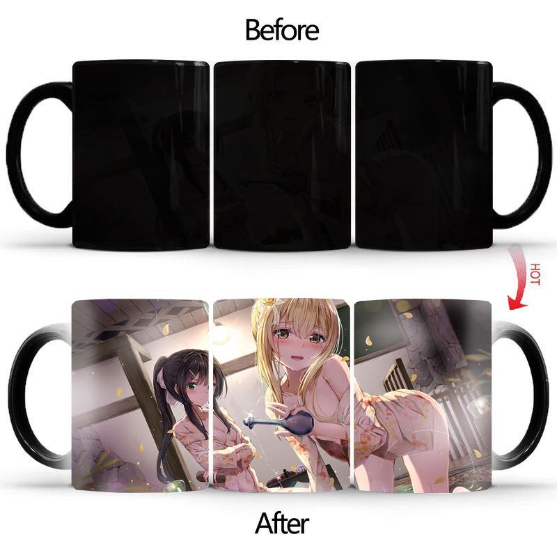 Kreativní hrnek měnící barvu BSKT-214 Hrnky Sublimační Tumblery Šálek na kávu Originální hrnky Porcelánové hrnky Doprava zdarma Keramický